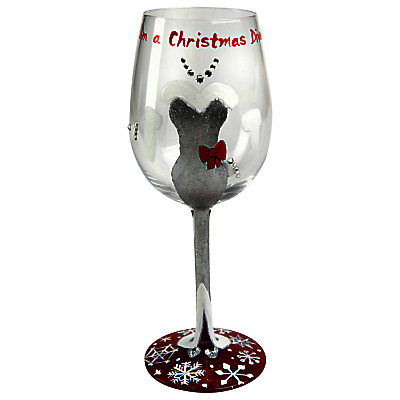 Lolita Christmas Diva Wine Glass